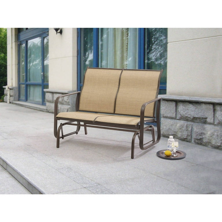 Mainstays Wesley Creek 2 Seat Outdoor Sling Seat Glider Walmart