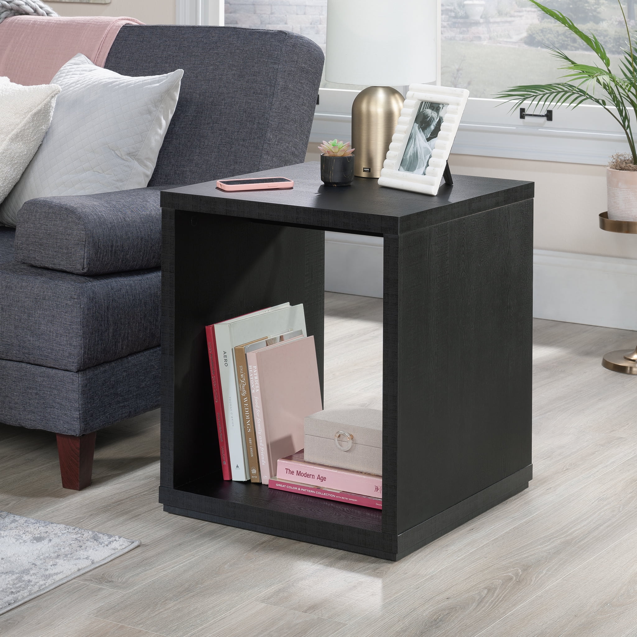 Mainstays Westley End Table, Black Wood Finish