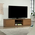 thumbnail image 1 of Mainstays Westley Sliding Door TV Stand for TVs up to 75”, Warm Walnut Finish, 1 of 15