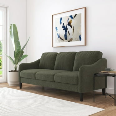 Mainstays Westley Swoop Arm 74" Sofa, Moss Green