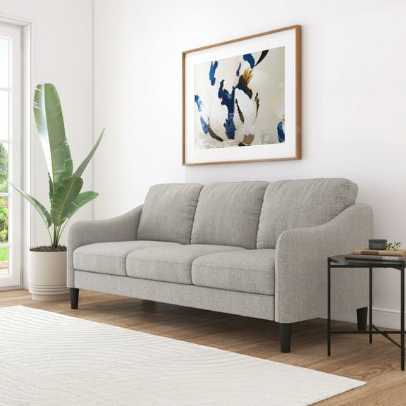 Mainstays Westley Swoop Arm 74" Sofa, Warm Gray