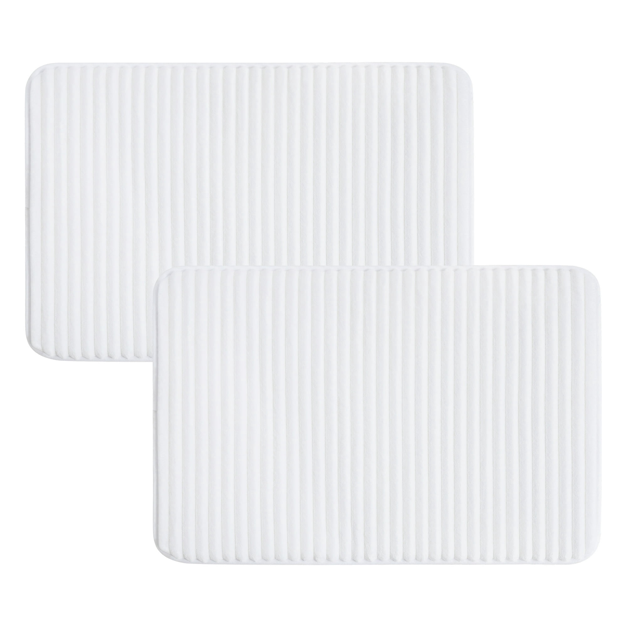 Mainstays White 2-Piece Performance Foam 20"x 32" Bath Rug Set