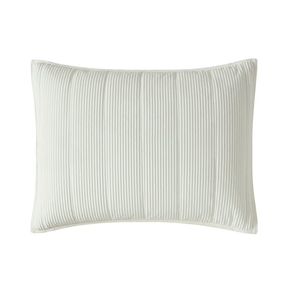 Mainstays Corduroy Pillow Sham, King, White, 1 Pack