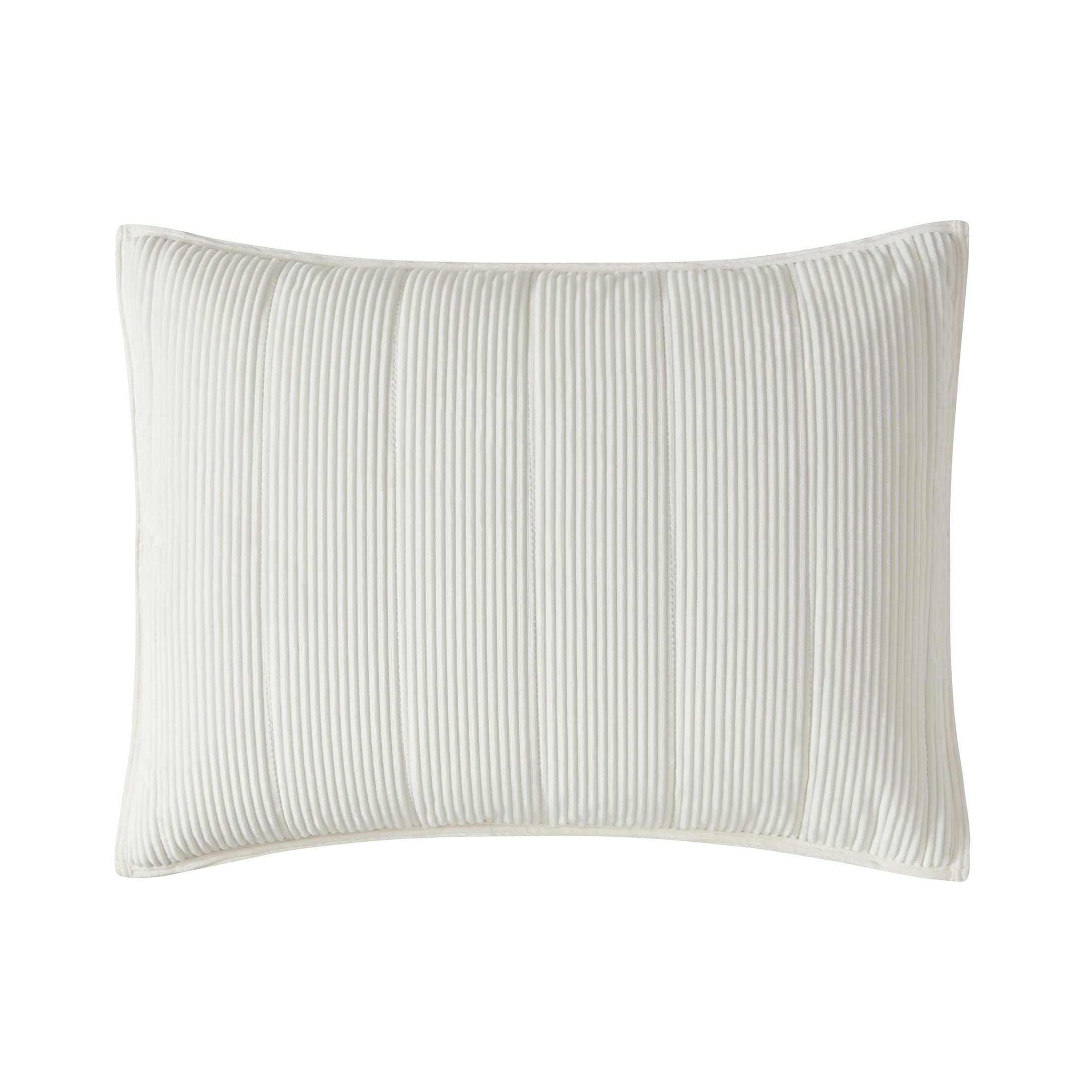 Mainstays King Pillow Sham - White, Corduroy, Reversible Bed Sham, 2 Pack