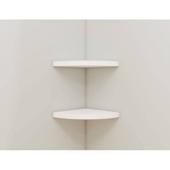 Mainstays White Corner Shelves, Set of 2