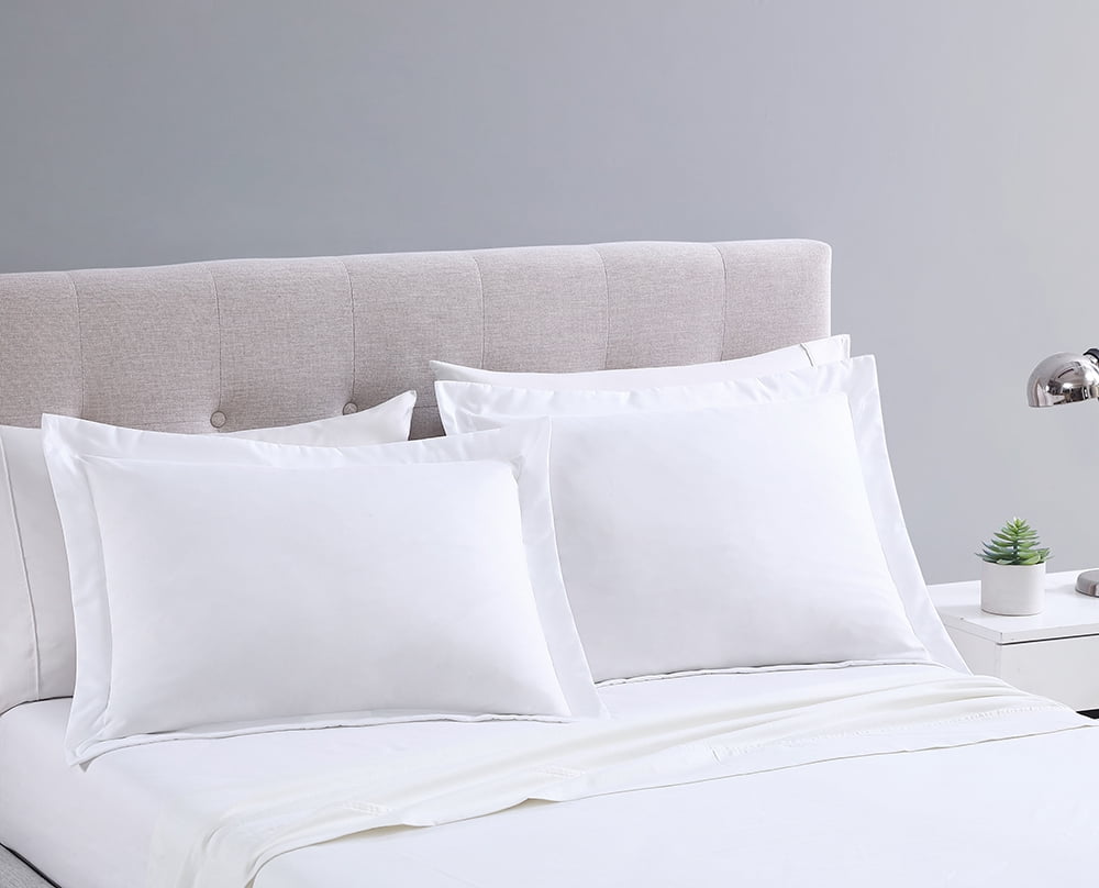 Mainstays White Microfiber Standard Shams 20x26 Pillow Covers - Walmart.com