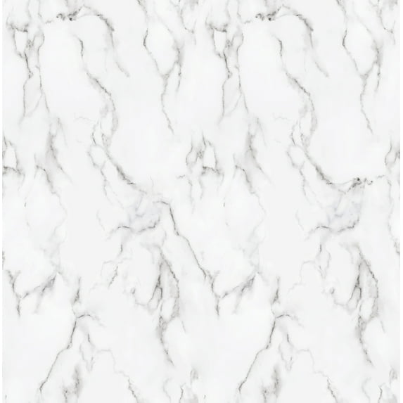 Mainstays White Marble, Peel and Stick Wallpaper 13.35 sq. ft.