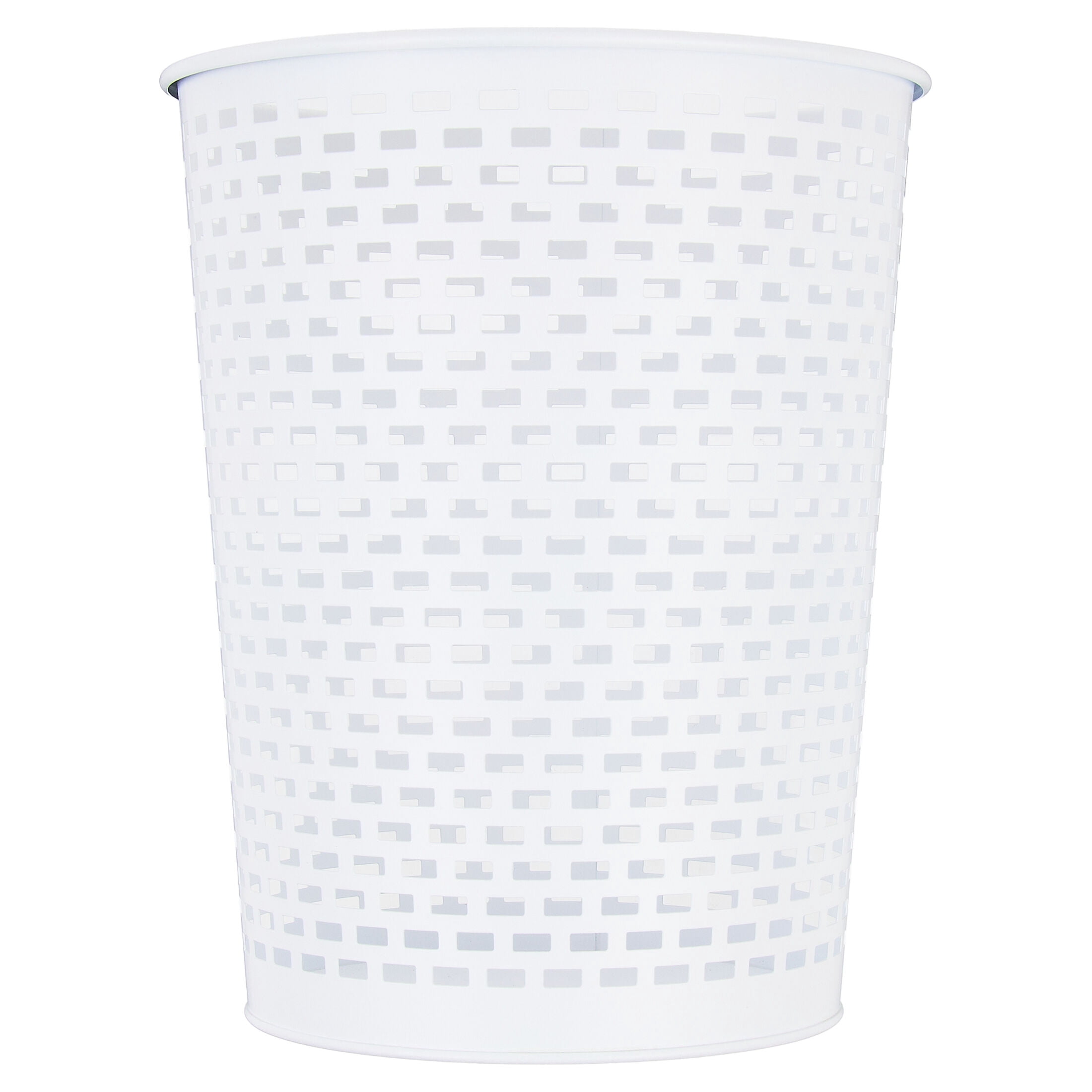 Mainstays White Metal Wastebasket