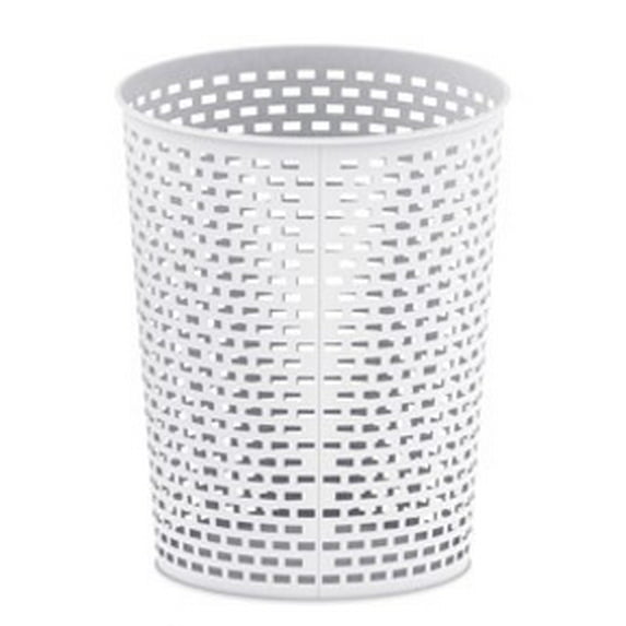 Mainstays White Metal Wastebasket