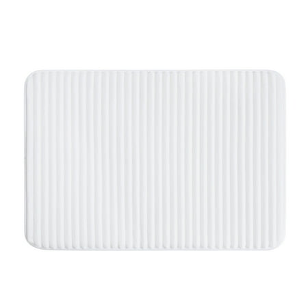 Mainstays White Performance Foam 17"x 24" Bath Rug