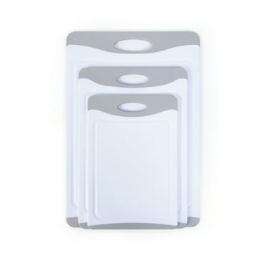 Mainstays White Poly Cutting Board Set with 3 Different Sizes