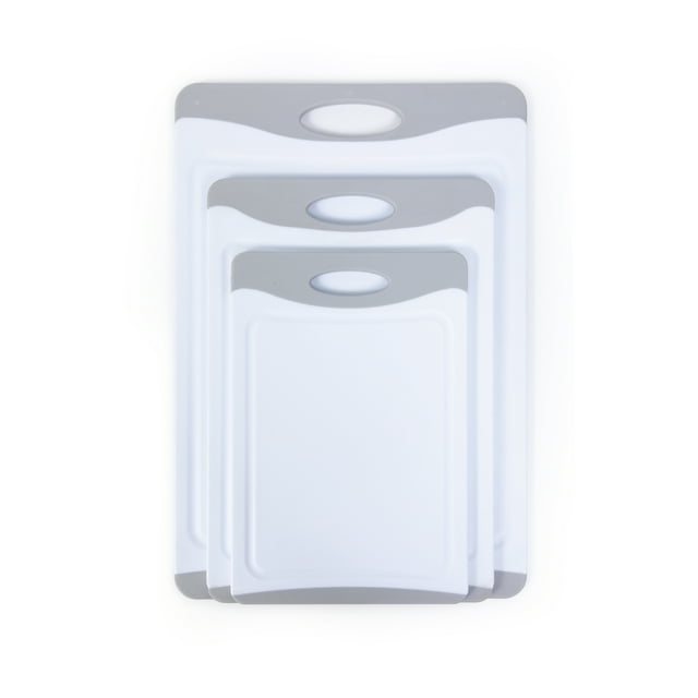 Mainstays White Poly Cutting Board Set with 3 Different Sizes
