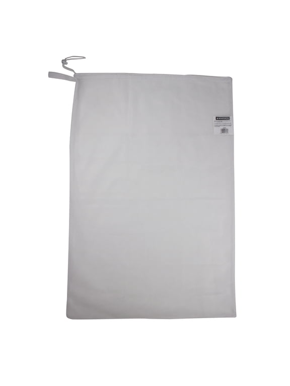 Polyester Mesh Laundry Bag with Pull-Lock Drawstring Closure, White, 24 in x 36 in