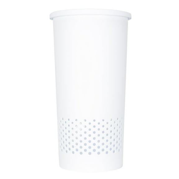 Mainstays Round Lidded Hamper, White, Adult