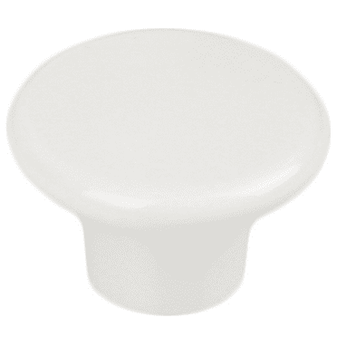 Mainstays White Round Mushroom Knob, Plastic, 10 Pack