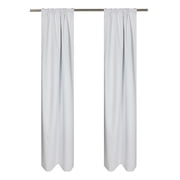 Mainstays White Solid Blackout Rod Pocket with Back Tabs Curtain Panel Pair, Set of 2, 30" W x 63" L