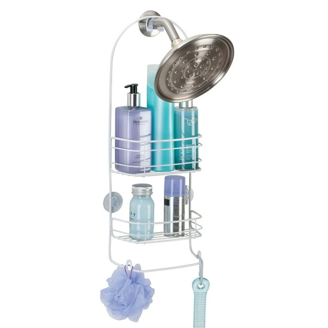 Mainstays White Two Shelf Shower Caddy