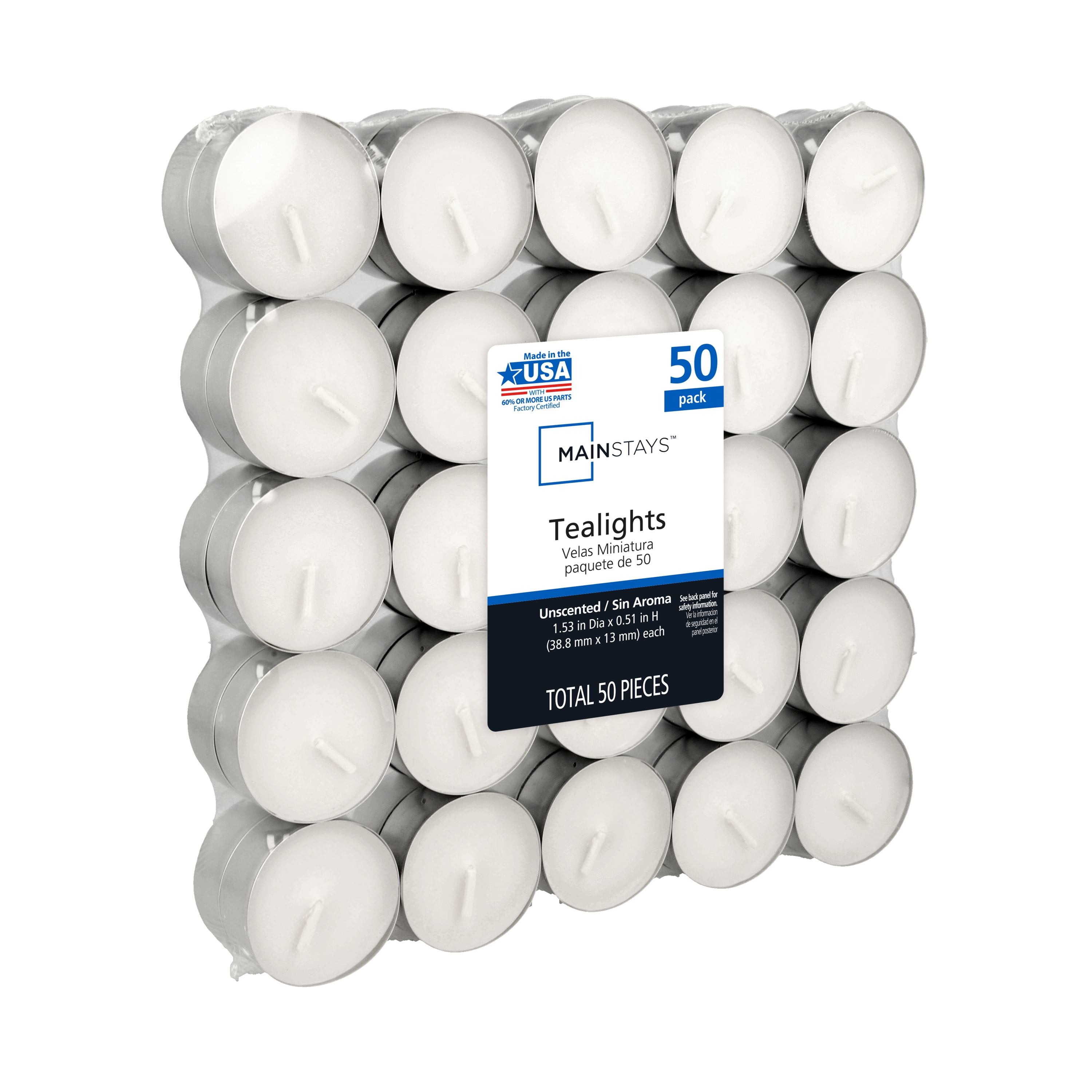 USA Tealights - White Unscented - 100 Pack- Made in USA (18 Count) –  Legend Distributors