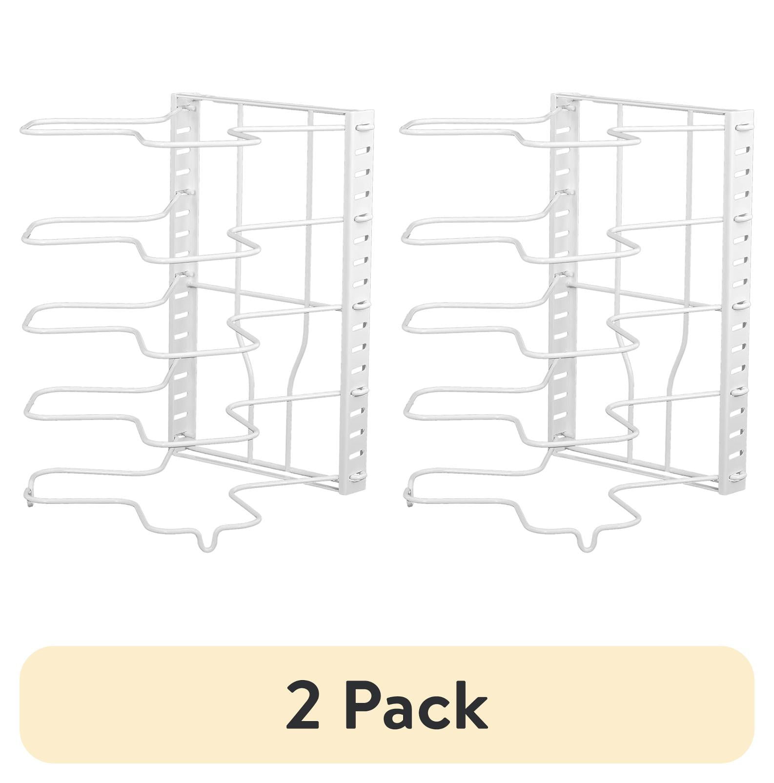 (2 pack) Mainstays White Wire Organization Rack-Use Vertical or ...