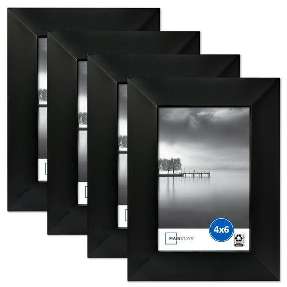 Mainstays Wide Black 4" x 6" Frame, Set of 4