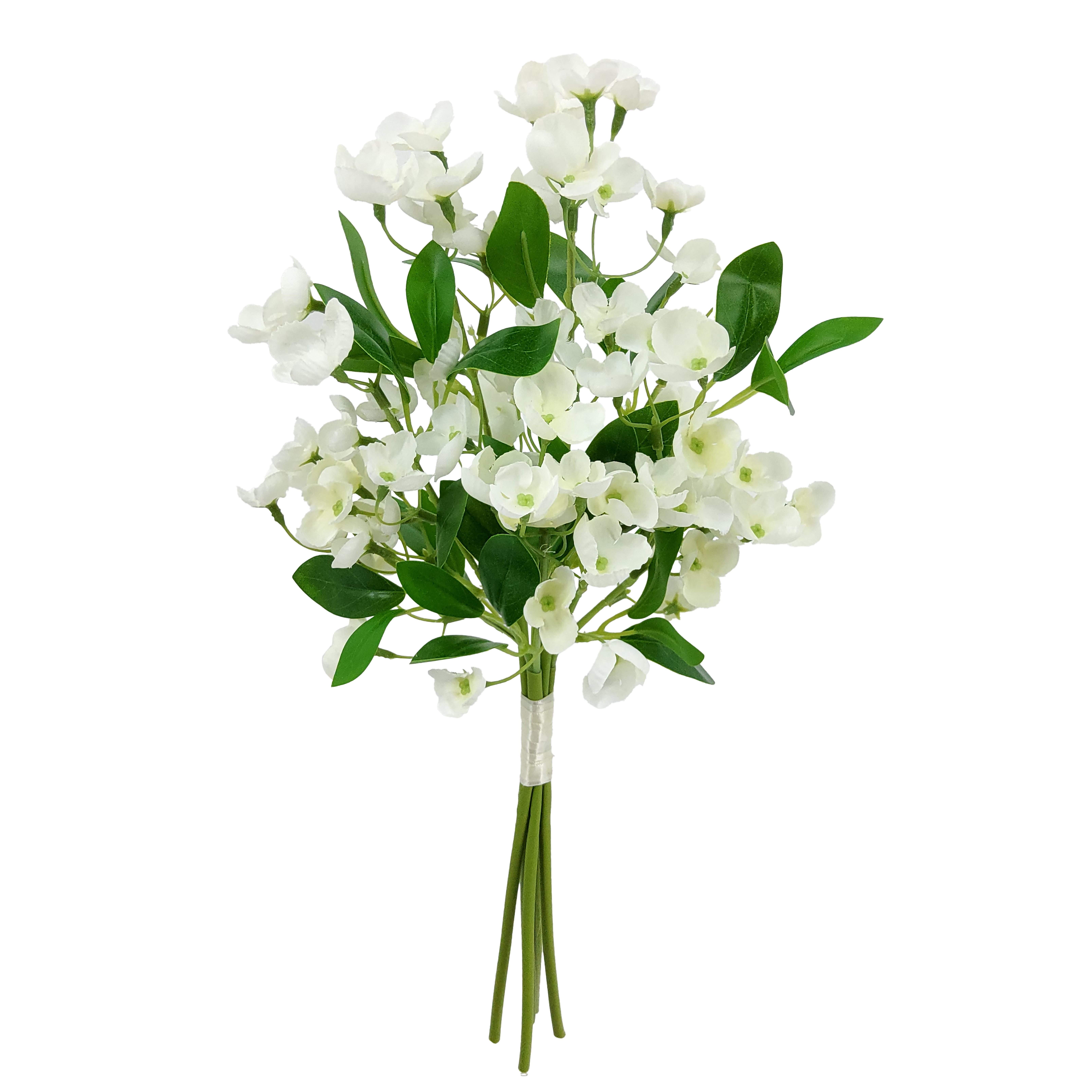 Mainstays 17in Indoor Artificial Wildflower Bundle, White Color