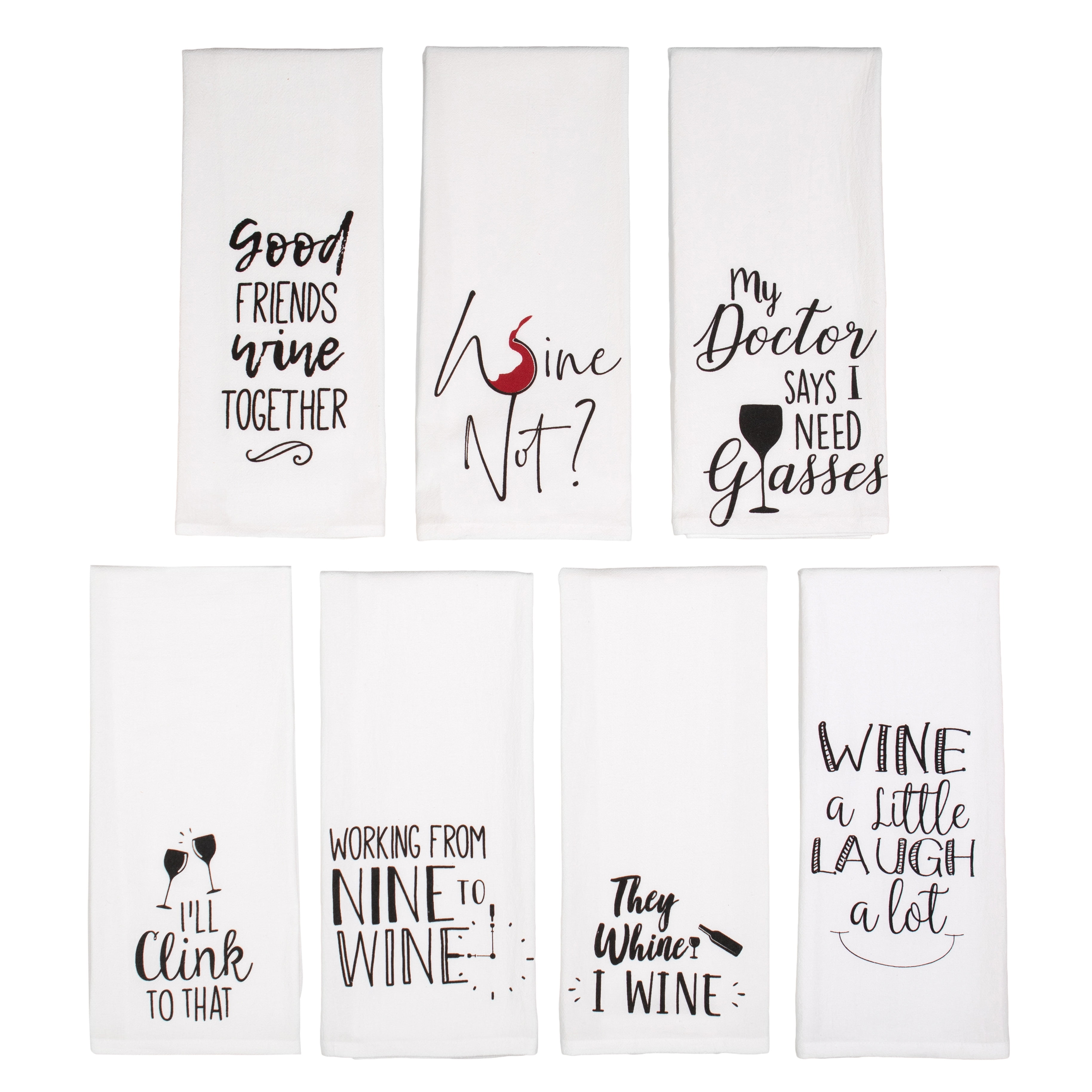 Cooking Up Laughs Decorative Kitchen Towels Funny Kitchen Towels Wine  Sayings