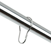 Mainstays Chrome Metal Shower Curtain 12 Count