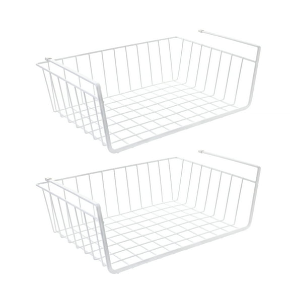 Mainstays Wire Under Cabinet Baskets, White, 2 Count