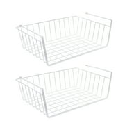 Mainstays Wire Under-Shelf Storage Baskets, White, 2 Pack
