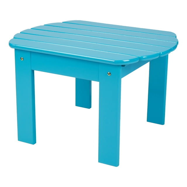 Mainstays Wood Adirondack Outdoor Side Table, Blue