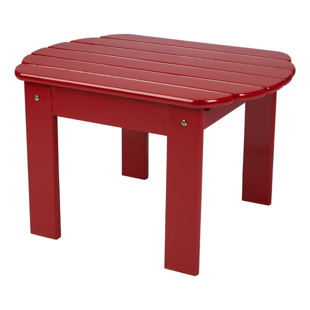 Mainstays Wood Adirondack Outdoor Side Table, Red