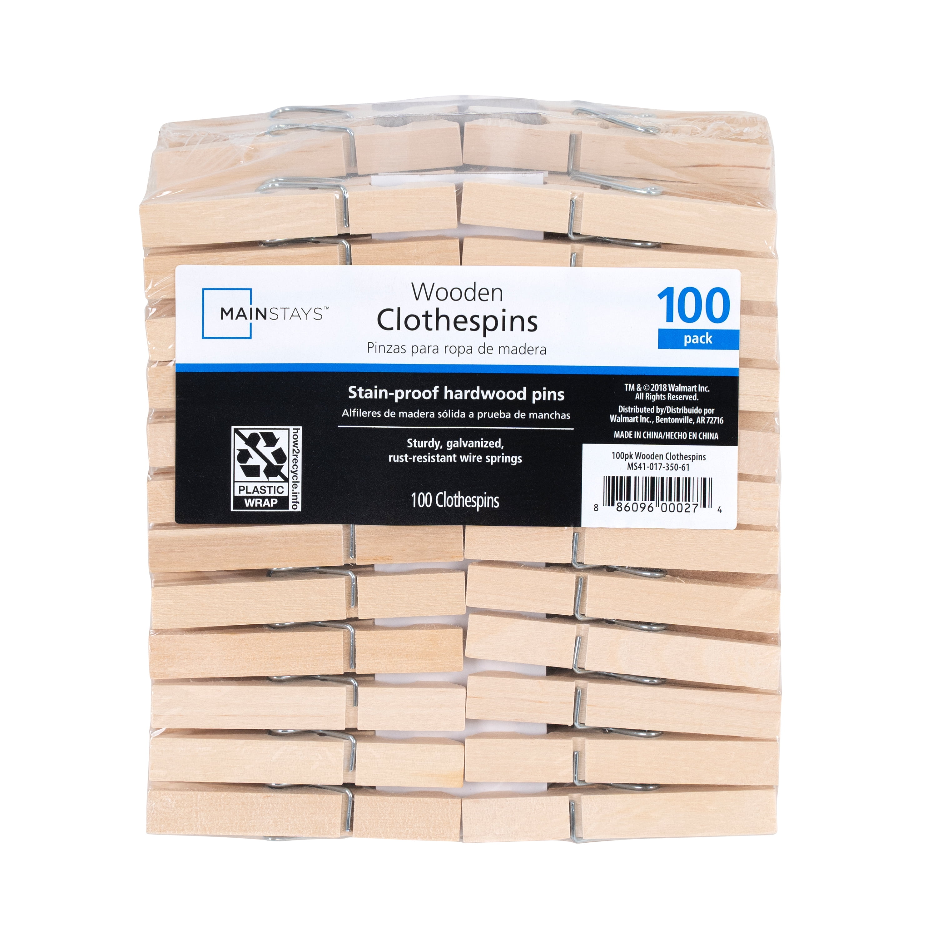 Mainstays Clothespins 100 Pack