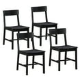 thumbnail image 1 of Mainstays Wood Dining Chair 4 Pack, Black Color, Wood Seat Pad, Include 4 Chairs for Indoor, 1 of 12