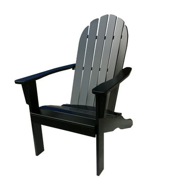 Mainstays Wood Outdoor Adirondack Chair, Black Color