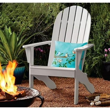 Mainstays Wood Outdoor Adirondack Chair, White