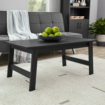 Mainstays Wood Rectangle Coffee Table, Black Finish