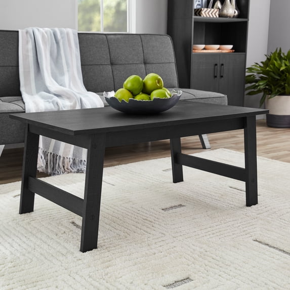 Mainstays Rectangle Coffee Table, Wood Composite, Black Finish