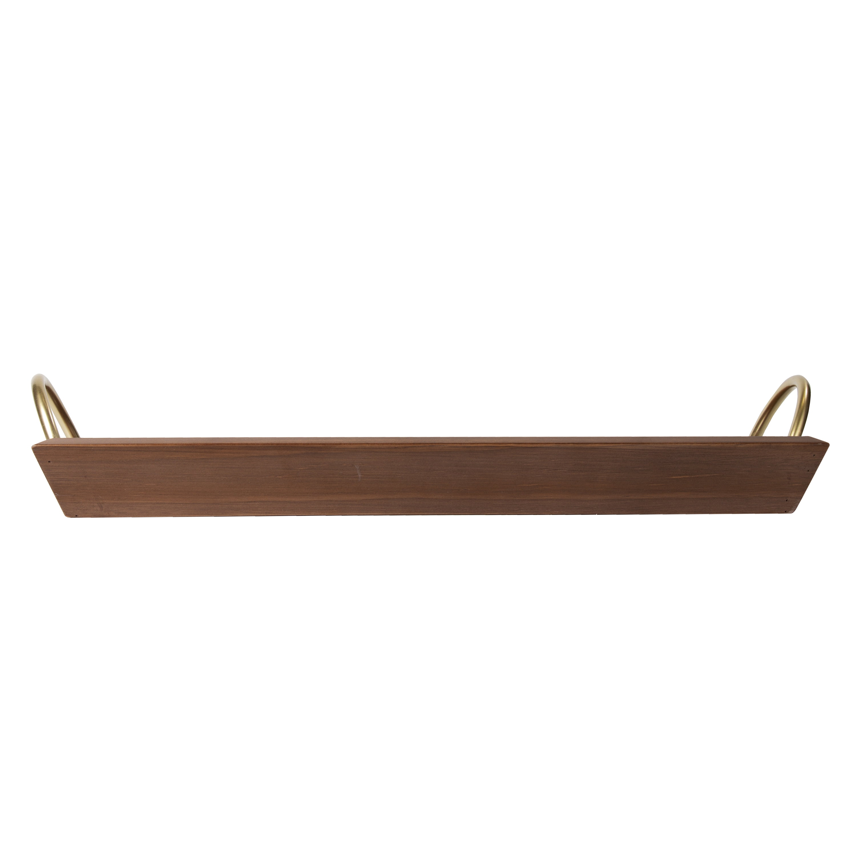 Mainstays Wood Decorative Tray with Gold Handles