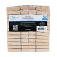 thumbnail image 1 of Mainstays Wooden Moisture Resistant Dry Laundry Clothespins, 50 Count, Natural Color Clothes Pins, 1 of 7