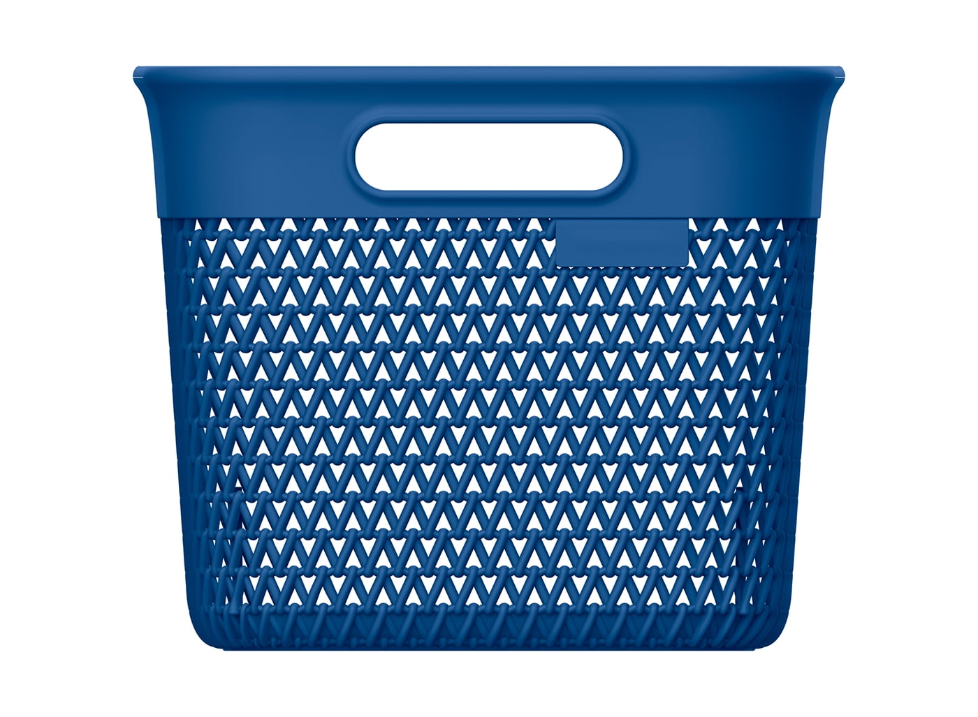 Style Selections 22.3-in W x 22.3-in H x 16.5-in D Blue Plastic Basket in  the Storage Bins & Baskets department at