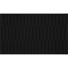 Mainstays Woven Rug Line Check Black, 18 in x 30 in, Indoor Use