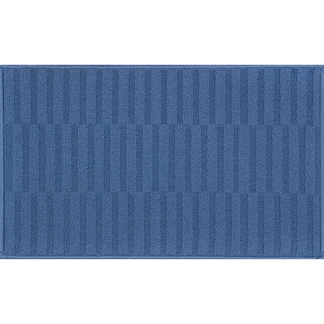 Mainstays Blue Woven Line Check Area Rug 18" x 30"