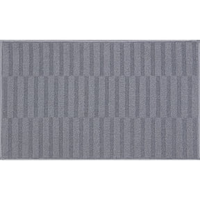 Mainstays Dark Gray Checkered Woven Rug, 18 in x 30 in