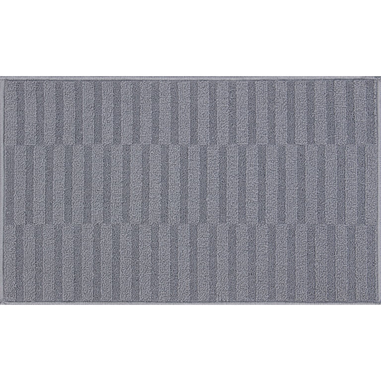 Mainstays Dark Gray Checkered Woven Rug 18