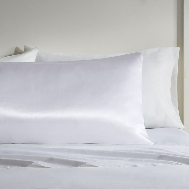 Mainstays Satin Standard Pillowcase Cover White 20 x32