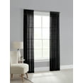Mainstays Woven Sheer Stripe Tab Top Single Curtain Panel, 1Piece