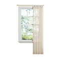 thumbnail image 1 of Mainstays Woven Stripe Sheer Indoor Curtain Single Panel, Tab Top, Papyrus Beige, Polyester, 50"W x 84'L, Adult, 1 of 7
