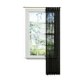 thumbnail image 1 of Mainstays Woven Stripe Sheer Indoor Curtain Single Panel, Tab Top, Rich Black, Polyester, 50"W x 84'L, Adult, 1 of 7