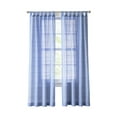 thumbnail image 1 of Mainstays Woven Stripe Sheer Tab Top Curtain, Single Panel, Blue, 50" W x 95" L, 1 of 6