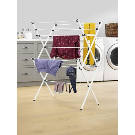 Mainstays X-Wing 2-Tier Steel Foldable Drying Rack